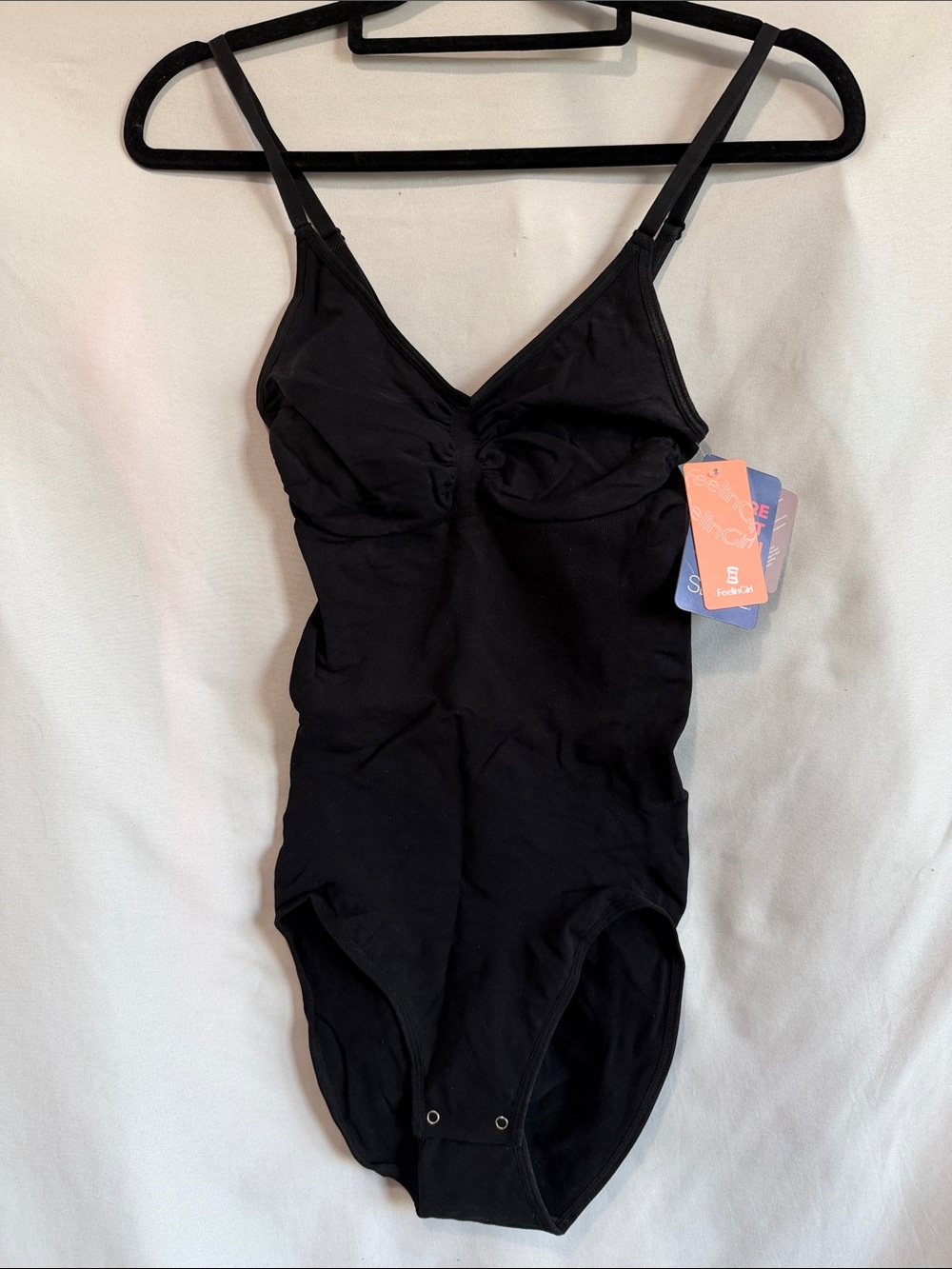 Women’s Black Shapewear Bodysuit with Adjustable Straps